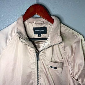 Pink Satin Members Only Jacket Small